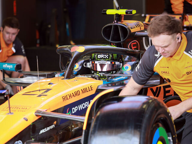 SAKHIR, BAHRAIN - FEBRUARY 27: Lando Norris of Mclaren takes part during the third day of F1 pre-season testing at the Bahrain International Circuit in Sakhir, Bahrain on February 27, 2025.