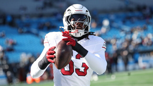CHARLOTTE, NC - DECEMBER 22: Arizona Cardinals linebacker Baron Browning (53) during an NFL football game between the Arizona Cardinals and the Carolina Panthers on December 22, 2024 at Bank of America Stadium in Charlotte N.C.