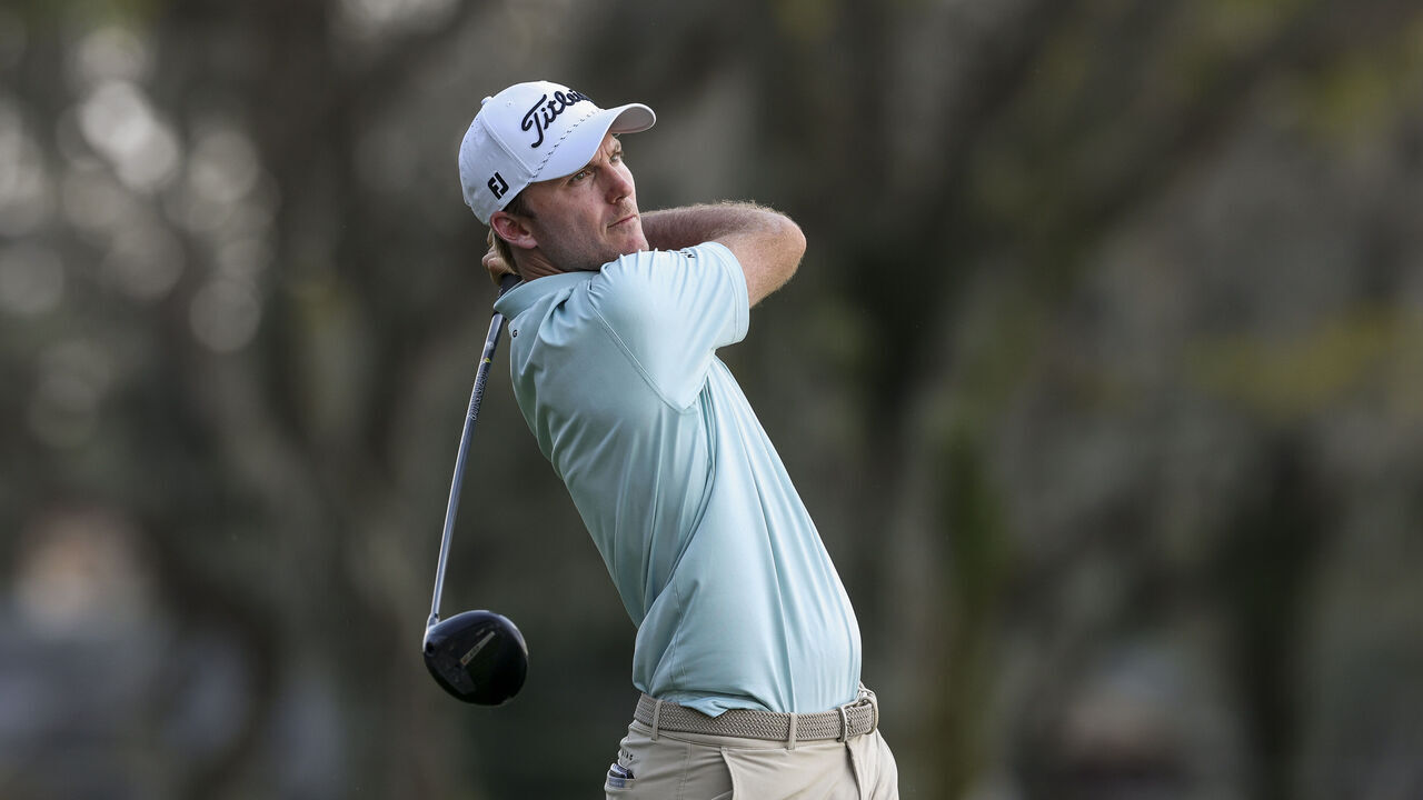 ORLANDO, FLORIDA - MARCH 09: Russell Henley hits a tee shot on the 12th hole during the final round of the Arnold Palmer Invitational presented by Mastercard 2025 at Arnold Palmer Bay Hill Golf Course on March 09, 2025 in Orlando, Florida.
