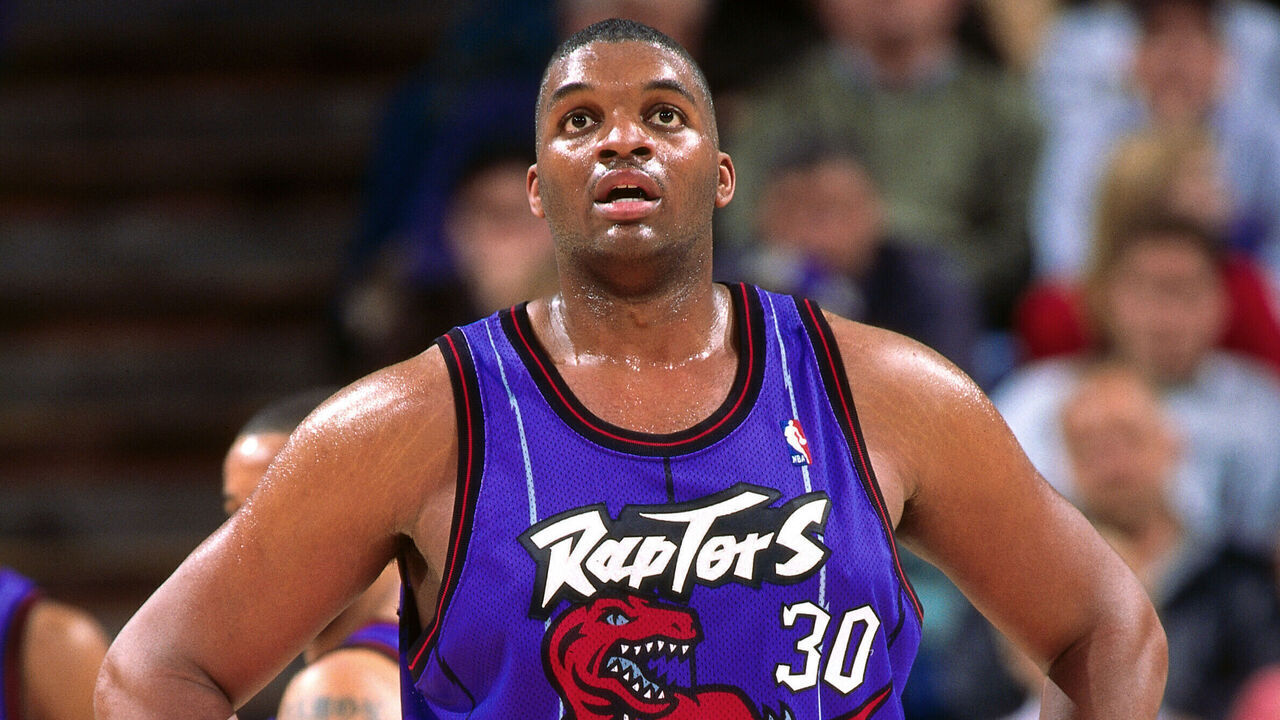 SACRAMENTO, CA - JANUARY 30: Oliver Miller #30 of the Toronto Raptors walks during a game played on January 30, 1996 at Arco Arena in Sacramento, California. Mandatory Copyright Notice: Copyright 1996 NBAE