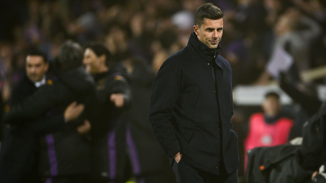 FLORENCE, ITALY - MARCH 16: Thiago Motta of Juventus during the Serie A match between Fiorentina and Juventus at Stadio Artemio Franchi on March 16, 2025 in Florence, Italy.