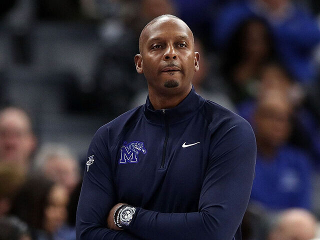 MEMPHIS, TENNESSEE - DECEMBER 08: Head coach Penny Hardaway of the Memphis Tigers reacts during the game against the Arkansas State Red Wolves at FedExForum on December 08, 2024 in Memphis, Tennessee.