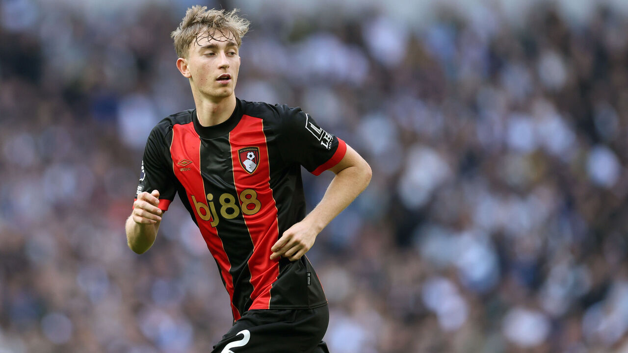 LONDON, ENGLAND - MARCH 09: Dean Huijsen of AFC Bournemouth during the Premier League match between Tottenham Hotspur FC and AFC Bournemouth at Tottenham Hotspur Stadium on March 09, 2025 in London, England.