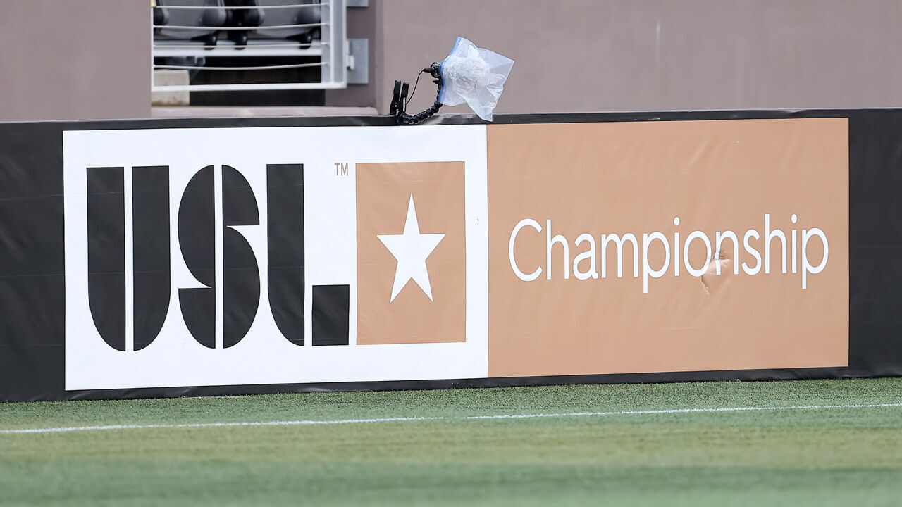 BIRMINGHAM, AL - JANUARY 27: A general view of USL Championship signage during the game between the Atlanta United and the Birmingham Legion FC on January 27, 2024 at Protective Stadium in Birmingham, Alabama.