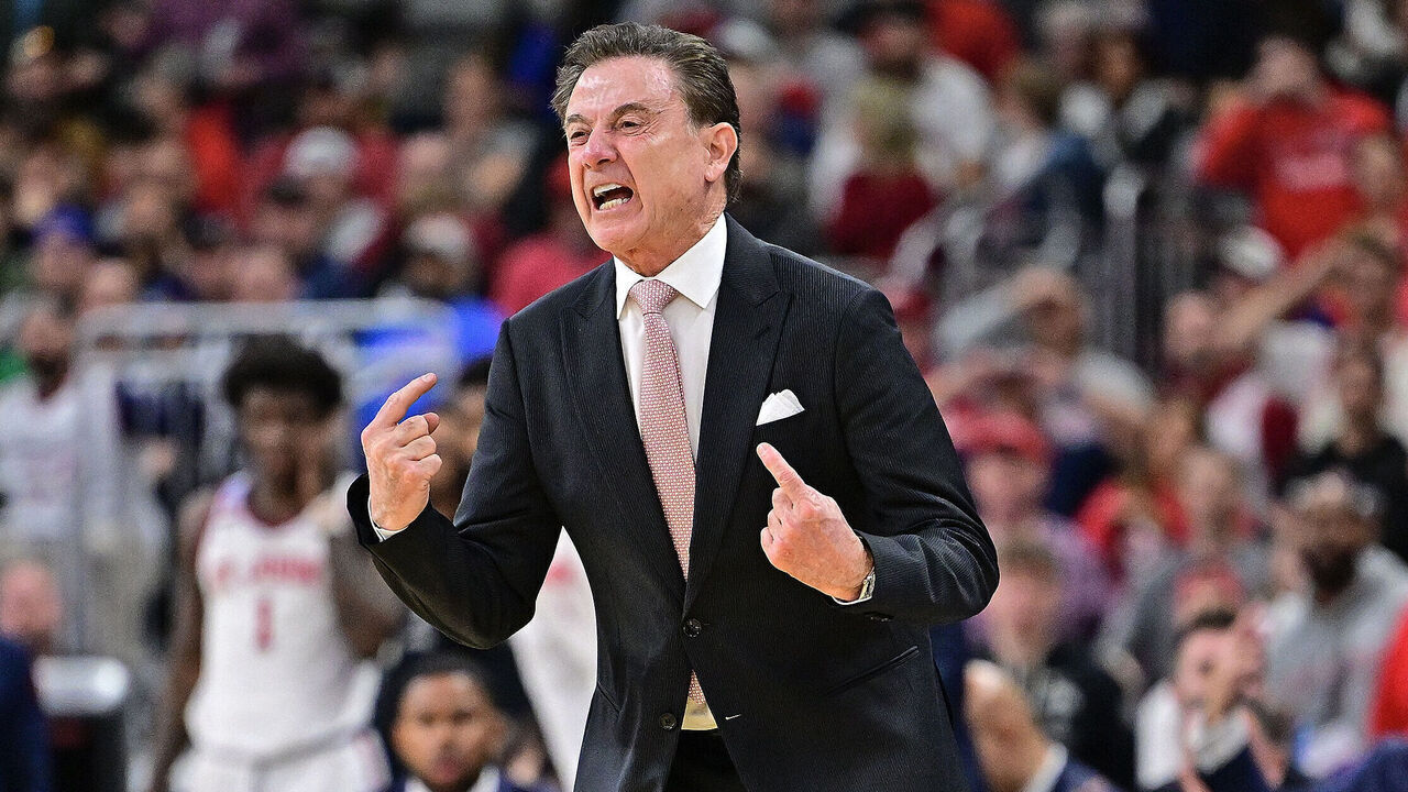 PROVIDENCE, RHODE ISLAND - MARCH 22: Rick Pitino head coach of the St. John's Red Storm expresses his displeasure with a call during the second round of the 2025 NCAA Men's Basketball Tournament held at Amica Mutual Pavillion on March 22, 2025 in Providence, Rhode Island.