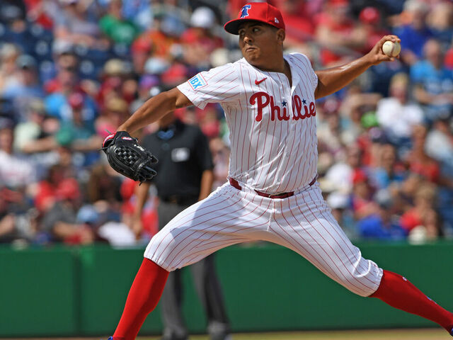 CLEARWATER, FLORIDA - MARCH 4: Ranger Suarez #55 of the Philadelphia Phillies delivers a pitch during the fourth inning of a spring training game against the New York Yankees at BayCare Ballpark on March 4, 2025 in Clearwater, Florida.