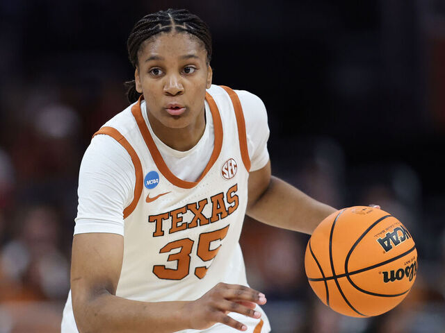 AUSTIN, TEXAS - MARCH 24: Madison Booker #35 of the Texas Longhorns drives against the Illinois Fighting Illini during the first half in the second round of the NCAA Women's Basketball Tournament at Moody Center on March 24, 2025 in Austin, Texas.
