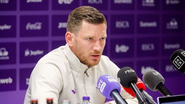 Anderlecht's Jan Vertonghen pictured during a press conference of RSC Anderlecht and Vertonghen to announce the end of his career, in Brussels, on Tuesday 25 March 2025. BELGA PHOTO HATIM KAGHAT