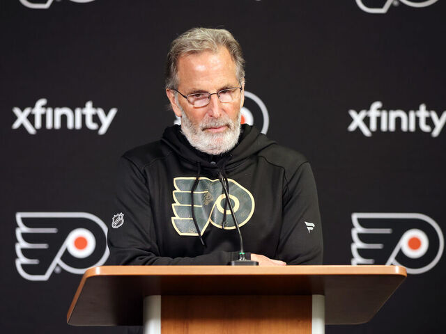 PHILADELPHIA, PENNSYLVANIA - NOVEMBER 18: Head Coach of the Philadelphia Flyers John Tortorella address the media following a 3-2 loss to the Colorado Avalanche at the Wells Fargo Center on November 18, 2024 in Philadelphia, Pennsylvania.
