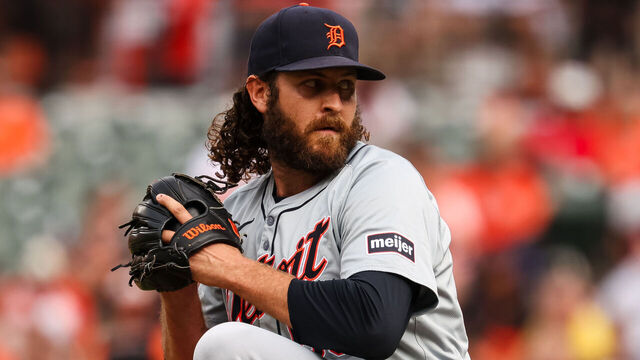 BALTIMORE, MD - SEPTEMBER 22: Jason Foley #68 of the Detroit Tigers pitches against the Baltimore Orioles during the ninth inning at Oriole Park at Camden Yards on September 22, 2024 in Baltimore, Maryland.