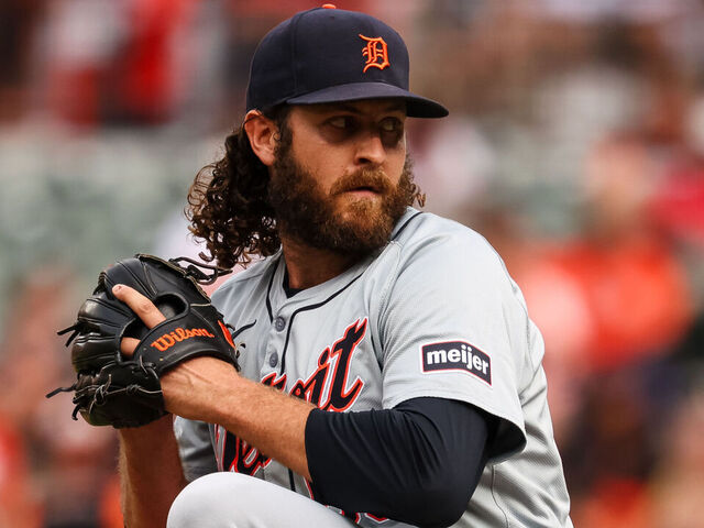 BALTIMORE, MD - SEPTEMBER 22: Jason Foley #68 of the Detroit Tigers pitches against the Baltimore Orioles during the ninth inning at Oriole Park at Camden Yards on September 22, 2024 in Baltimore, Maryland.