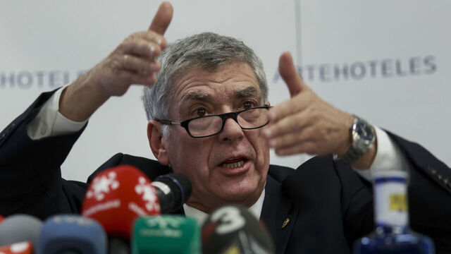 MADRID, SPAIN - DECEMBER 18: Former President of the Spanish Football Federation, (RFEF) Angel Maria Villar attends a press conference on December 18, 2017 in Madrid, Spain. Angel Maria Villar was forced to step down on corruption charges on July 2017.