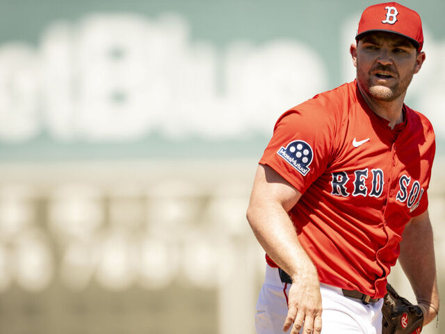 FORT MYERS, FLORIDA - MARCH 15: Liam Hendriks #31 of the Boston Red Sox pitches during a game against the Atlanta Braves at JetBlue Park at Fenway South in Fort Myers, Florida on March 15, 2025.
