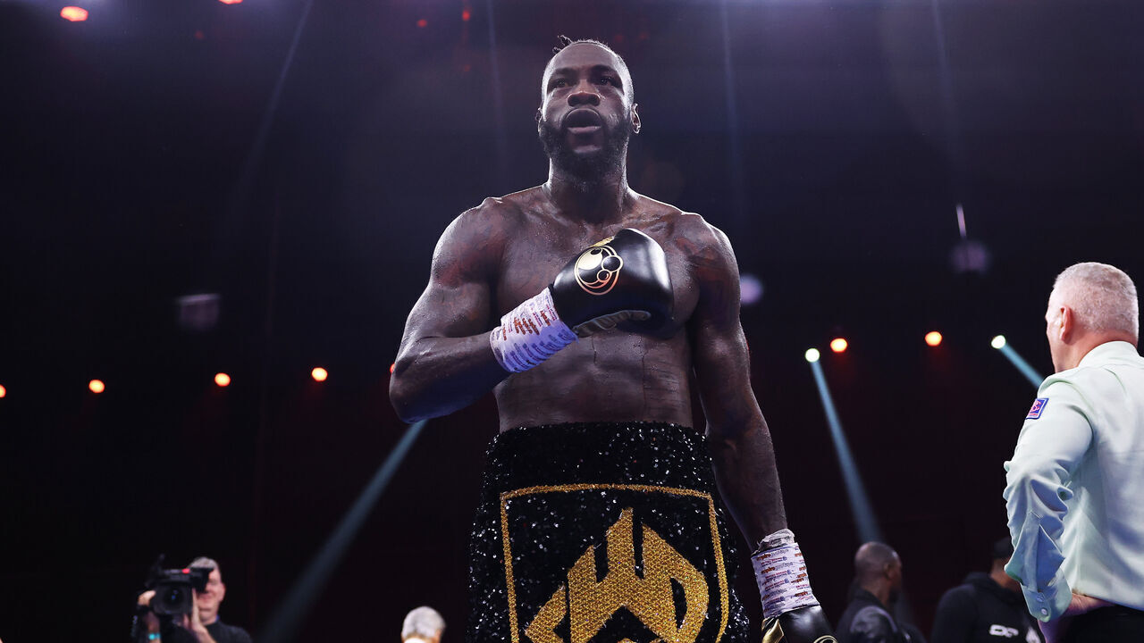 RIYADH, SAUDI ARABIA - DECEMBER 23: Deontay Wilder looks on following the WBC International & WBO Intercontinental Heavyweight title fight between Deontay Wilder and Joseph Parker during the Day of Reckoning: Fight Night at Kingdom Arena on December 23, 2023 in Riyadh, Saudi Arabia.