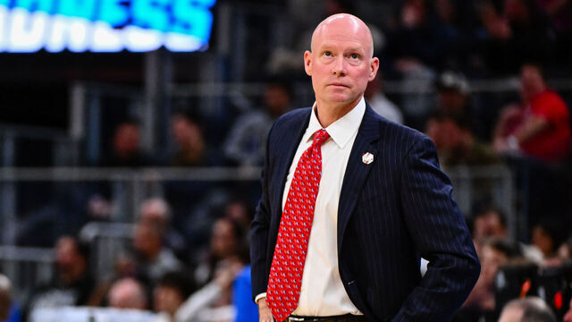 SAN FRANCISCO, CALIFORNIA - MARCH 27: Head coach Kevin Willard of the Maryland Terrapins looks on against the Florida Gators uring the Sweet Sixteen round of the 2025 NCAA Men's Basketball Tournament held at Chase Center on March 27, 2025 in San Francisco, California.