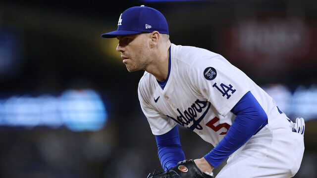 LOS ANGELES, CALIFORNIA - MARCH 29: Freddie Freeman #5 of the Los Angeles Dodgers fields the ball during a 7-3 win over the Detroit Tigers at Dodger Stadium on March 29, 2025 in Los Angeles, California.