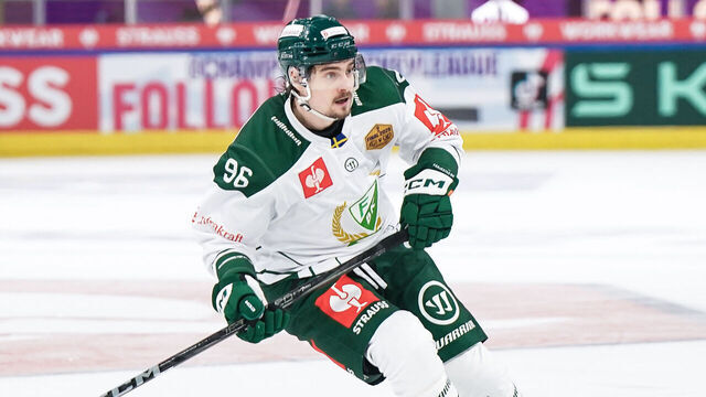 ZURICH, SWITZERLAND - FEBRUARY 18: David Tomasek of Farjestad Karlstad in action during the Champions Hockey League Final 2025 between ZSC Lions Zurich and Farjestad Karlstad at Swiss Life Arena on February 18, 2025 in Zurich, Switzerland.