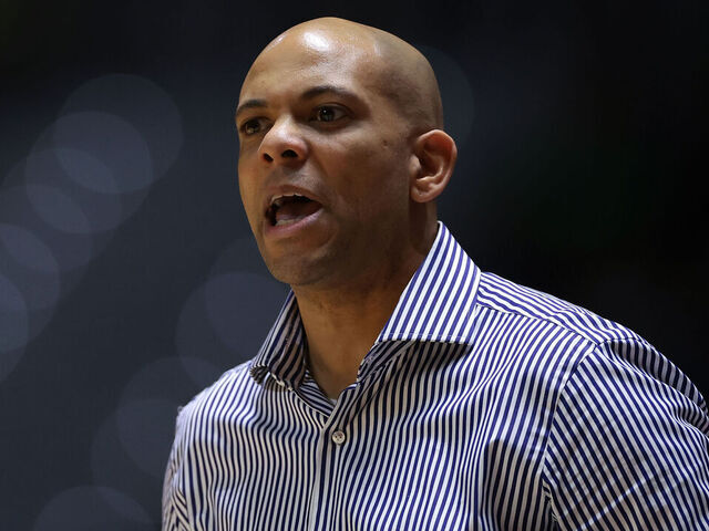 TURIN, ITALY - FEBRUARY 15: Jamion Christian Head Coach of Pallacanestro Trieste reacts during the Semi Final of Frecciarossa Final Eight 2025 between Dolomiti Energia Trentino v Pallacanestro Trieste at INALPI Arena on February 15, 2025 in Turin, Italy.