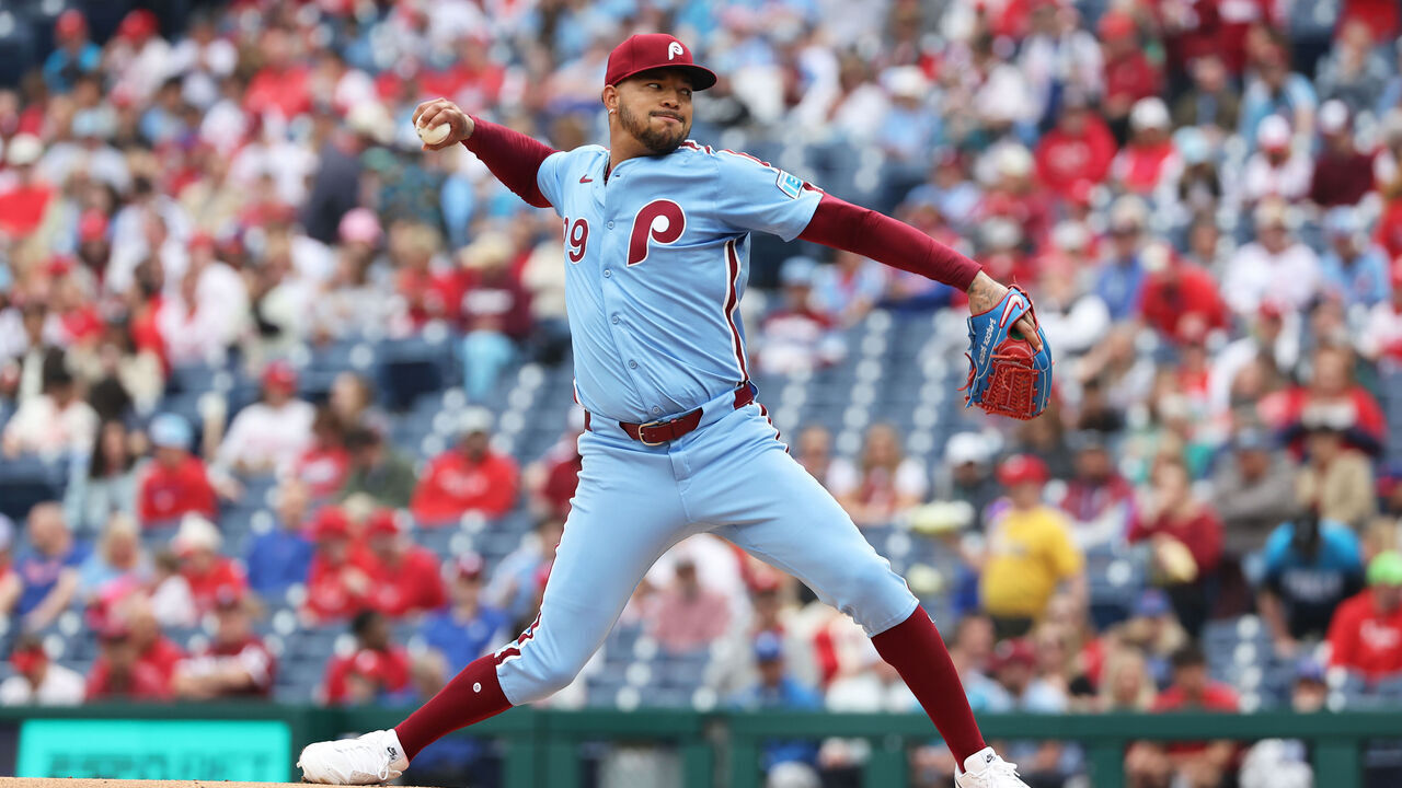 PHILADELPHIA, PENNSYLVANIA - APRIL 3: Taijuan Walker #99 of the Philadelphia Phillies delivers a pitch in the first inning during a game against the Colorado Rockies at Citizens Bank Park on April 3, 2025 in Philadelphia, Pennsylvania.