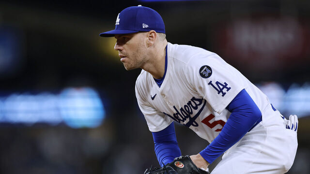 LOS ANGELES, CALIFORNIA - MARCH 29: Freddie Freeman #5 of the Los Angeles Dodgers fields the ball during a 7-3 win over the Detroit Tigers at Dodger Stadium on March 29, 2025 in Los Angeles, California.