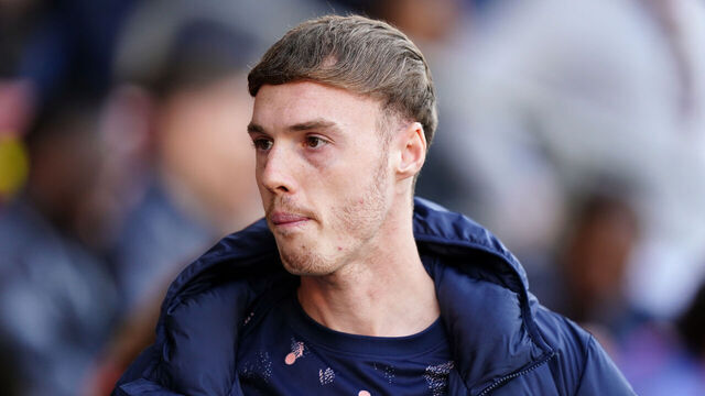 Chelsea's Cole Palmer on the bench during the Premier League match at the Gtech Community Stadium, London. Picture date: Sunday April 6, 2025.