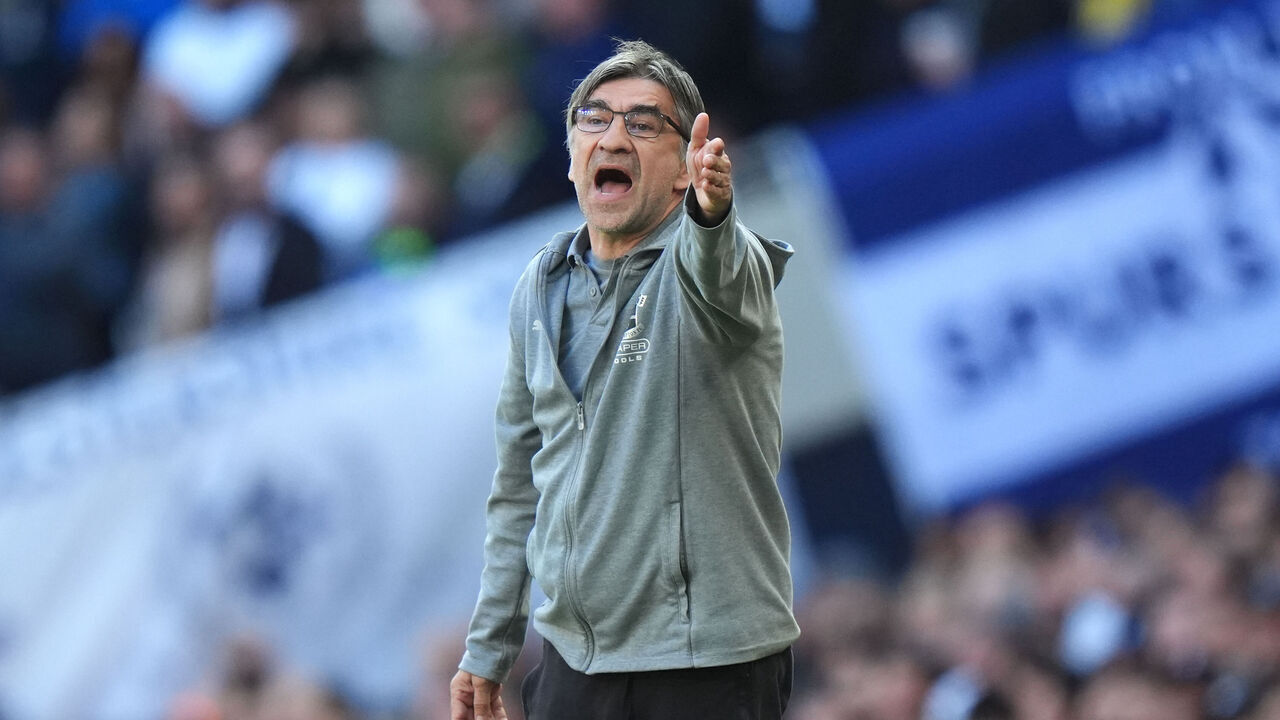 Southampton manager Ivan Juric reacts during the Premier League match at Tottenham Hotspur Stadium, London. Picture date: Sunday April 6, 2025.