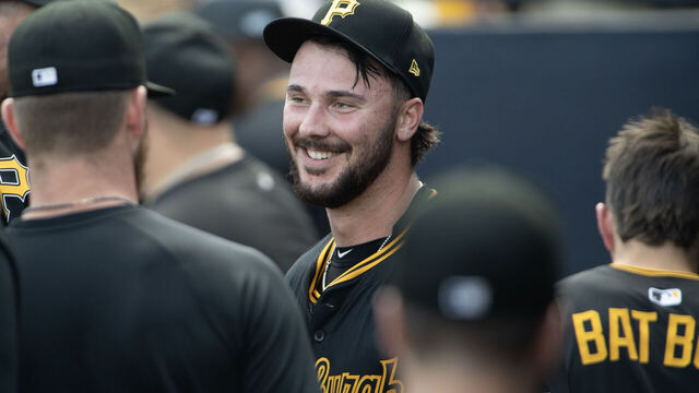 TAMPA, FLORIDA - APRIL 2: Paul Skenes #30 of the Pittsburgh Pirates is congratulated by teammates after leaving a game against the Tampa Bay Rays at George M. Steinbrenner Field on April 2, 2025 in Tampa, Florida.
