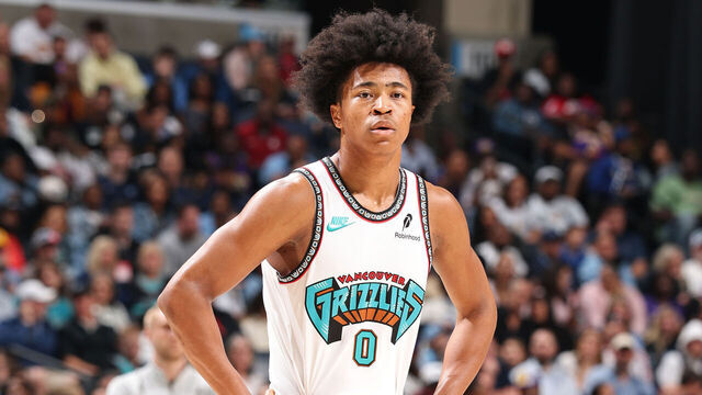 MEMPHIS, TN - MARCH 29: Jaylen Wells #0 of the Memphis Grizzlies poses for a photo during the game against the Los Angeles Lakers on March 29, 2025 at FedExForum in Memphis, Tennessee. Mandatory Copyright Notice: Copyright 2025 NBAE