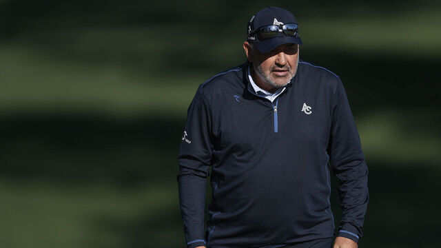 AUGUSTA, GEORGIA - APRIL 08: Angel Cabrera of Argentina looks across the seventh hole during a practice round prior to the 2025 Masters Tournament at Augusta National Golf Club on April 08, 2025 in Augusta, Georgia.