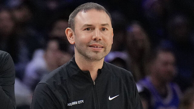 PHILADELPHIA, PA - JANUARY 31: Assistant Coach David Adelman of the Denver Nuggets looks on during the game against the Philadelphia 76ers on January 31, 2025 at the Wells Fargo Center in Philadelphia, Pennsylvania NOTE TO USER: User expressly acknowledges and agrees that, by downloading and/or using this Photograph, user is consenting to the terms and conditions of the Getty Images License Agreement. Mandatory Copyright Notice: Copyright 2025 NBAE
