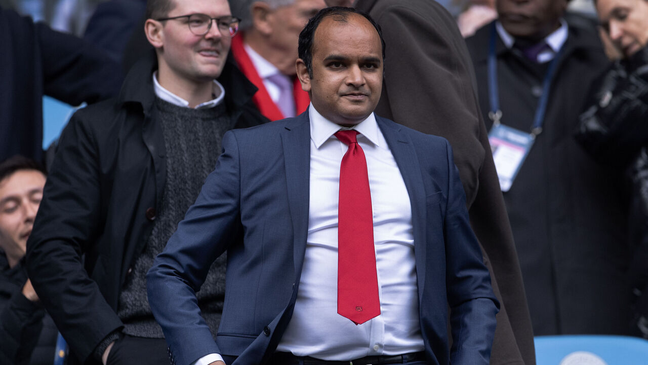 MANCHESTER, ENGLAND - MARCH 31: Arsenal Chief Executive Vinai Venkatesham before the Premier League match between Manchester City and Arsenal FC at Etihad Stadium on March 31, 2024 in Manchester, England.