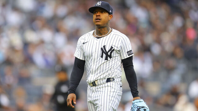 NEW YORK, NEW YORK - MARCH 30: Marcus Stroman #0 of the New York Yankees in action against the Milwaukee Brewers at Yankee Stadium on March 30, 2025 in New York City. New York Yankees defeated the Milwaukee Brewers 12-3.