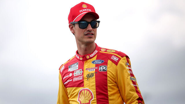 DARLINGTON, SOUTH CAROLINA - APRIL 06: Joey Logano, driver of the #22 Shell Pennzoil Ford, walks the grid prior to the NASCAR Cup Series Goodyear 400 at Darlington Raceway on April 06, 2025 in Darlington, South Carolina.