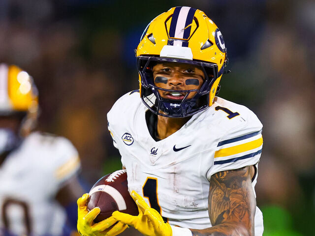 WINSTON-SALEM, NORTH CAROLINA - NOVEMBER 08: Jaydn Ott #1 of the California Golden Bears runs the ball during the first half of a football game against the Wake Forest Demon Deacons at Allegacy Federal Credit Union Stadium on November 08, 2024 in Winston-Salem, North Carolina.