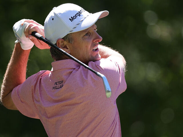 HILTON HEAD ISLAND, SOUTH CAROLINA - APRIL 16: Justin Rose of England in action during the Pro Am event prior to the RBC Heritage 2025 at Harbour Town Golf Links on April 16, 2025 in Hilton Head Island, South Carolina.