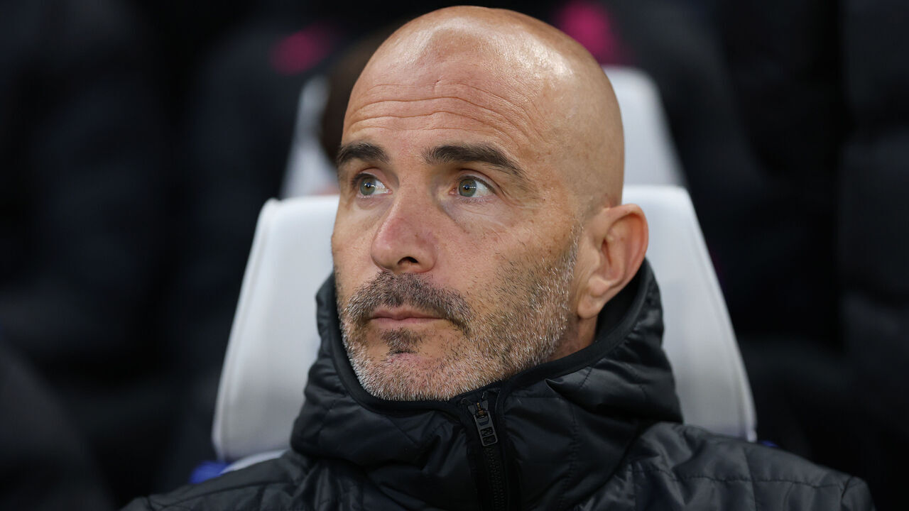LONDON, ENGLAND - APRIL 17: Enzo Maresca, Manager of Chelsea, looks on prior to the UEFA Conference League 2024/25 Quarter Final Second Leg match between Chelsea FC and Legia Warszawa at Stamford Bridge on April 17, 2025 in London, England.
