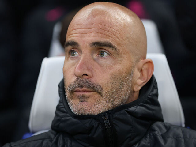 LONDON, ENGLAND - APRIL 17: Enzo Maresca, Manager of Chelsea, looks on prior to the UEFA Conference League 2024/25 Quarter Final Second Leg match between Chelsea FC and Legia Warszawa at Stamford Bridge on April 17, 2025 in London, England.