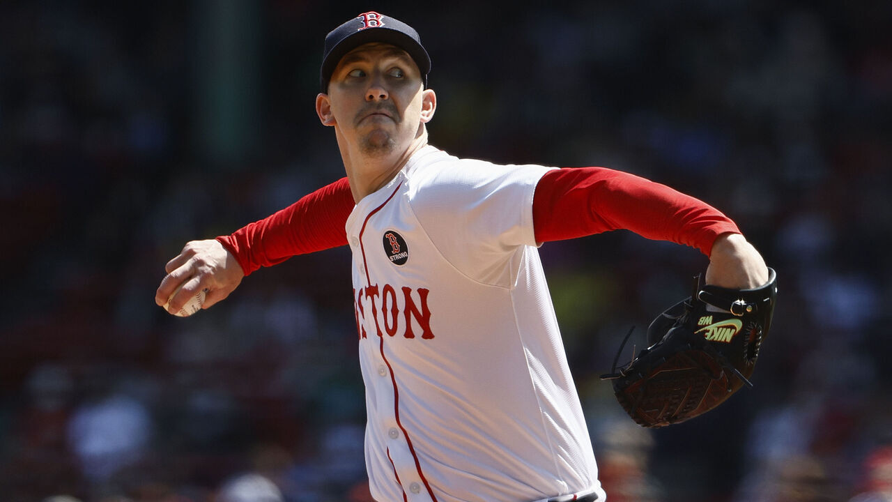BOSTON, MA - APRIL 21: Walker Buehler #0 of the Boston Red Sox pitches against the Chicago White Sox during the first inning at Fenway Park on April 21, 2025 in Boston, Massachusetts.
