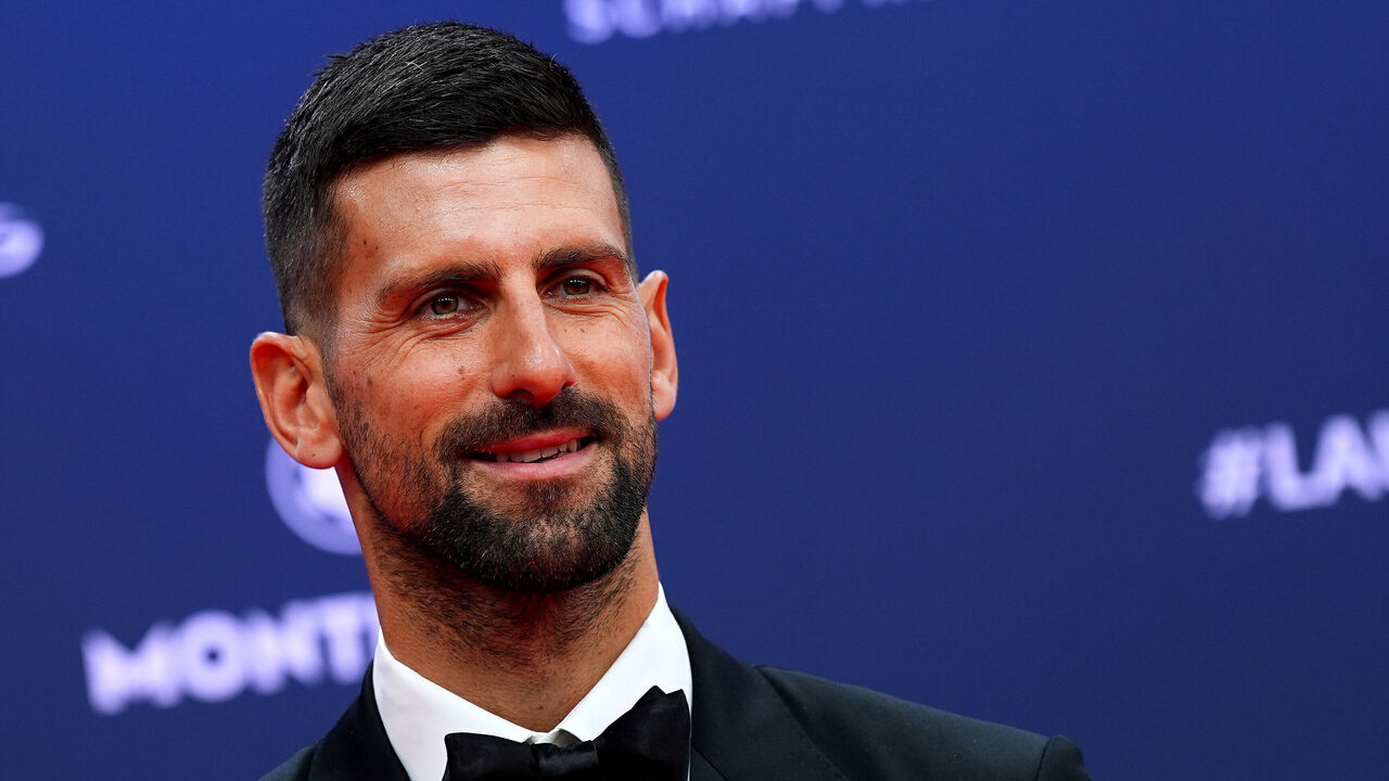 MADRID, SPAIN - APRIL 21: Novak Djokovic poses at the Laureus World Sports Awards Madrid 2025 at Galería de Cristal on April 21, 2025 in Madrid, Spain.