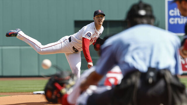 BOSTON, MA - APRIL 21: Walker Buehler #0 of the Boston Red Sox pitches against the Chicago White Sox during the first inning at Fenway Park on April 21, 2025 in Boston, Massachusetts.