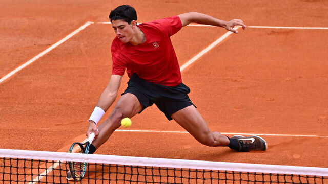 Federico Cina of Italy participates in the ATP Challenger Atkinson Monza Open 2025 at Villa Reale Tennis in Monza, Italy, on April 8, 2023.