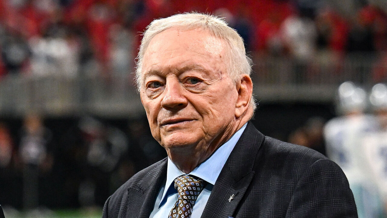 ATLANTA, GA NOVEMBER 03: Dallas owner Jerry Jones looks on prior to the start of the NFL game between the Dallas Cowboys and the Atlanta Falcons on November 3rd, 2024 at Mercedes-Benz Stadium in Atlanta, GA.