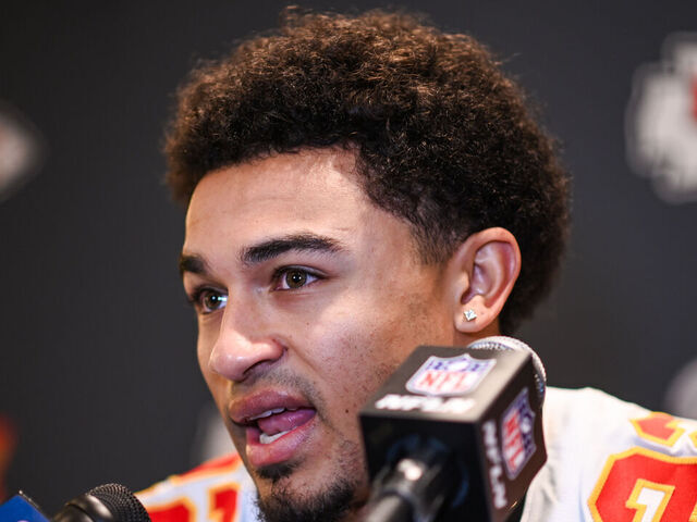 Kansas City Chiefs Cornerback, Trent McDuffie, during a media conference at the New Orleans Marriott, USA. Kansas City Chiefs face the Philadelphia Eagles at Super Bowl LIX on Sunday. Picture date: Wednesday February 5, 2025.