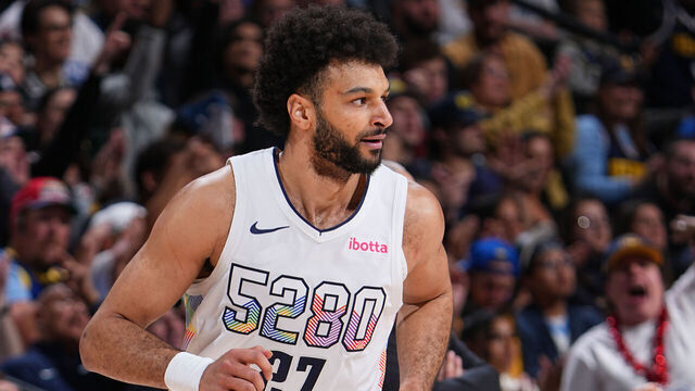 DENVER, CO - APRIL 29: Jamal Murray #27 of the Denver Nuggets looks on during the game against the LA Clippers on April 29, 2025 at Ball Arena in Denver, Colorado. NOTE TO USER: User expressly acknowledges and agrees that, by downloading and/or using this Photograph, user is consenting to the terms and conditions of the Getty Images License Agreement. Mandatory Copyright Notice: Copyright 2025 NBAE