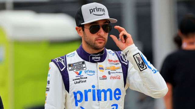 TALLADEGA, AL - APRIL 26: #9: Chase Elliott, Hendrick Motorsports, Amazon Prime Video Chevrolet during qualifying for the NASCAR Cup Series Jack Link's 500 race on April 26, 2025 at the Talladega Superspeedway in Eastaboga, Alabama.
