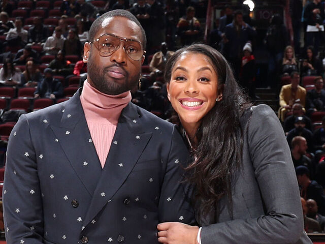 CHICAGO, IL - FEBRUARY 15: NBA and WNBA legends Dwyane Wade and Candace Parker pose for a photo during the 2020 NBA All-Star - Taco Bell Skills Challenge on February 15, 2020 at the United Center in Chicago, Illinois. Mandatory Copyright Notice: Copyright 2020 NBAE