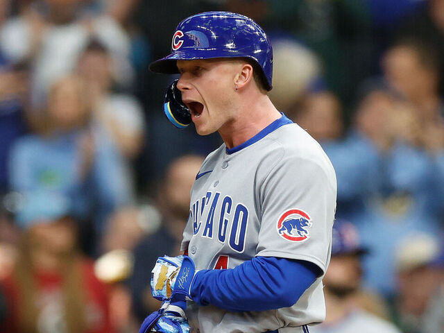 MILWAUKEE, WISCONSIN - MAY 03: Pete Crow-Armstrong #4 of the Chicago Cubs crosses home plate after hitting a three run homer in the fourth inning against the Milwaukee Brewers at American Family Field on May 03, 2025 in Milwaukee, Wisconsin.
