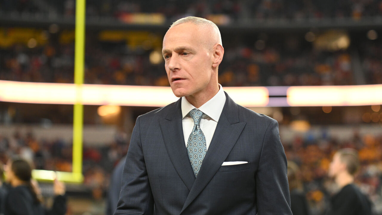 ARLINGTON, TX - NOVEMBER 20: Big XII commissioner Brett Yormark watches action during Big XII conference championship game between the Arizona State Sun Devils and the Iowa State Cyclones on December 6, 2024 at AT&T Stadium in Arlington, TX.