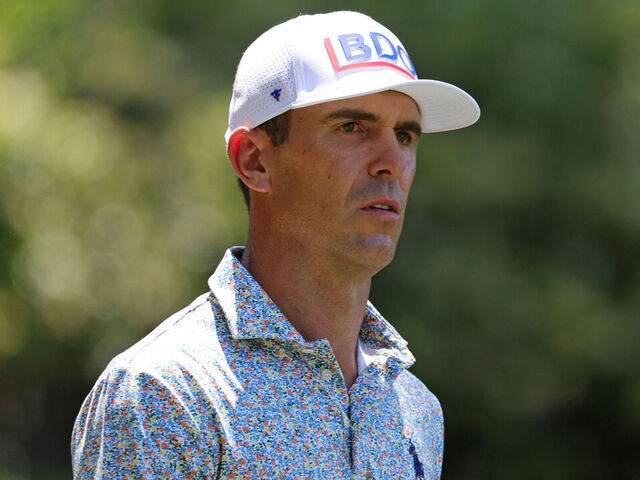 HILTON HEAD ISLAND, SOUTH CAROLINA - APRIL 19: Billy Horschel of the United States looks on from the sixth tee during the third round of the RBC Heritage 2025 at Harbour Town Golf Links on April 19, 2025 in Hilton Head Island, South Carolina.