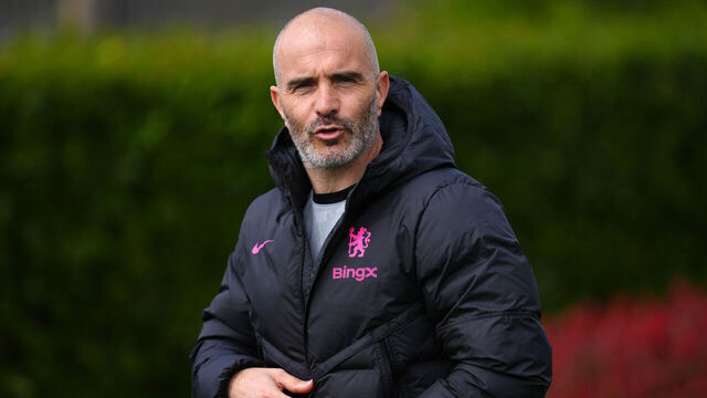 Chelsea manager Enzo Maresca during a training session at Cobham Training Ground, London. Picture date: Wednesday May 7, 2025.